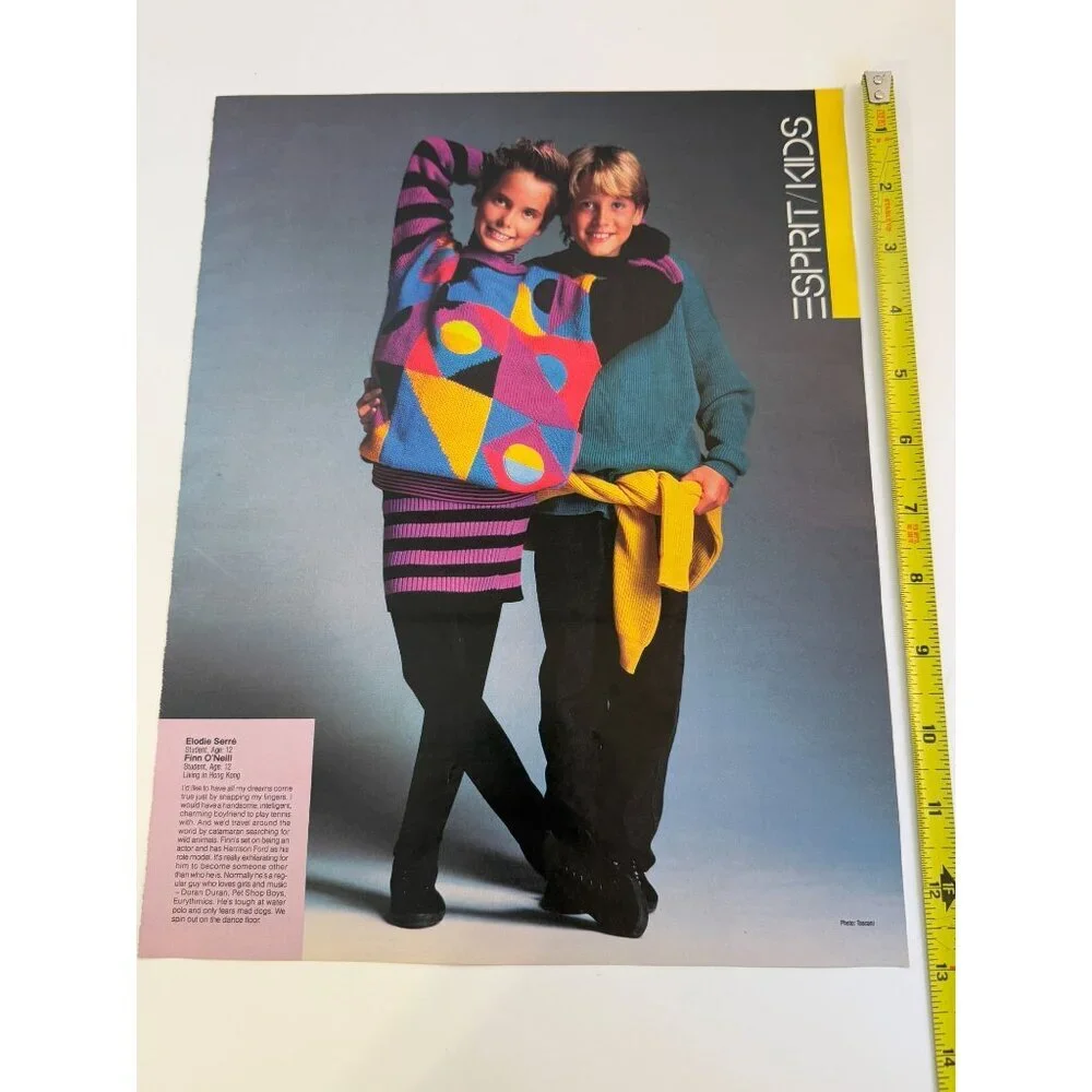 Vintage 1986 Esprit Kids Clothing Fashion Advertisement Print Ad - Picture 2 of 3